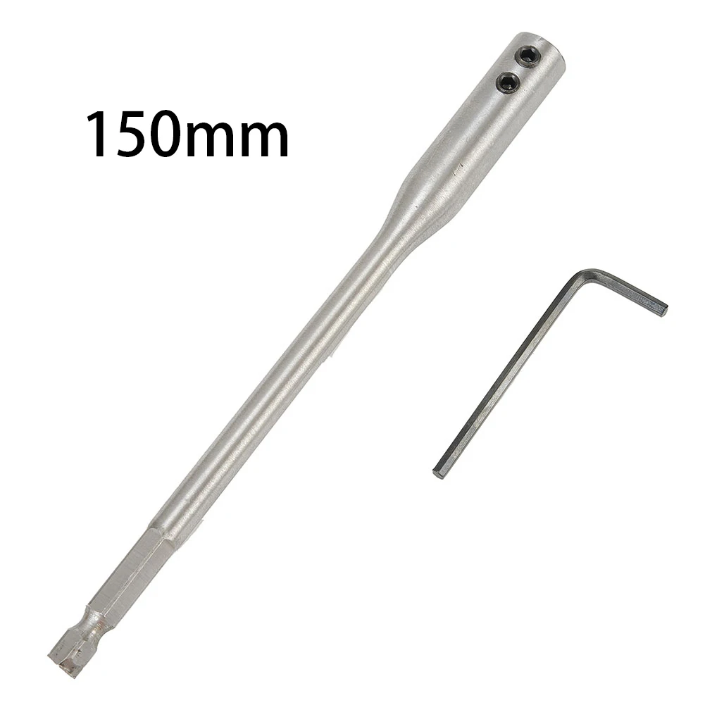 150/300mm Extension Rod Drill Bit Extender Wrench Hex Shank High Carbon Steel Kit Silver Tool Hot New Portable