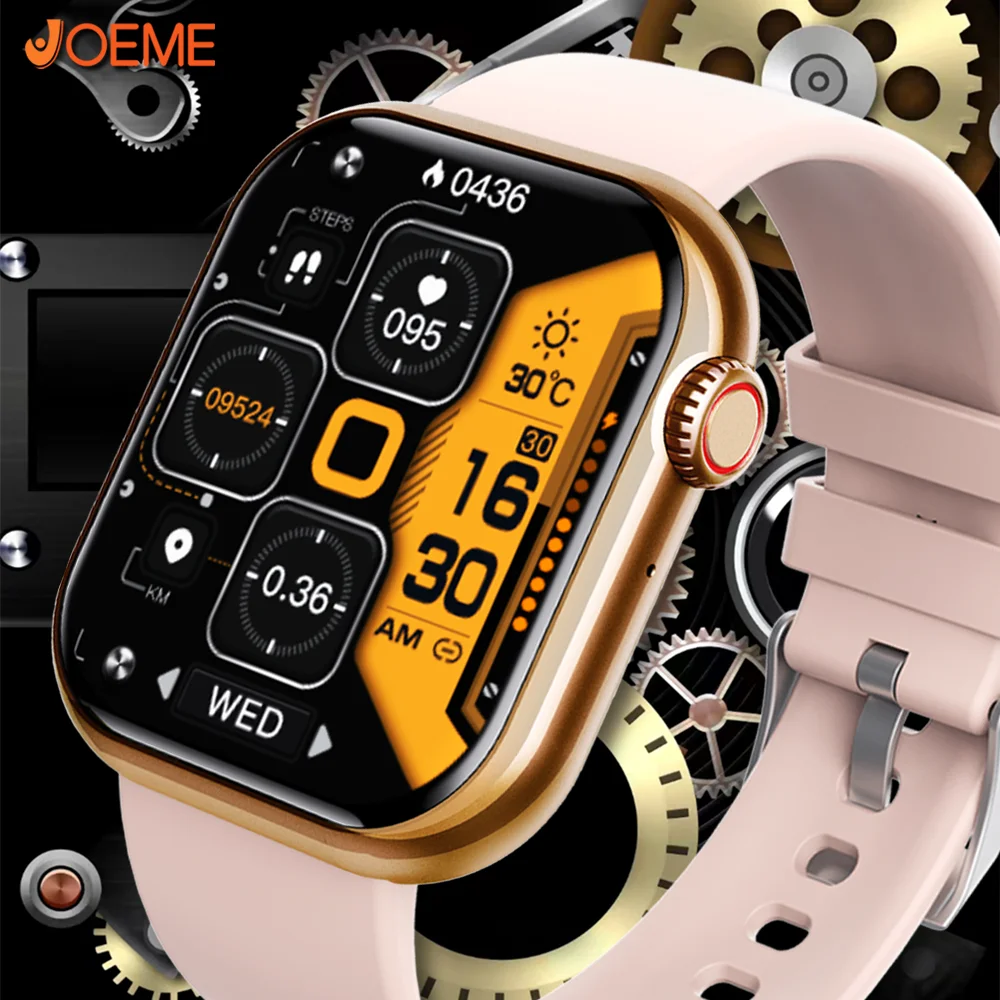 JOEME 1,91 Zoll Full Touch Screen Bluetooth Anruf Smart Watch mit 24-Stunden-Gesundheitsüberwachung Sport F57 Smartwatch für IOS Android
