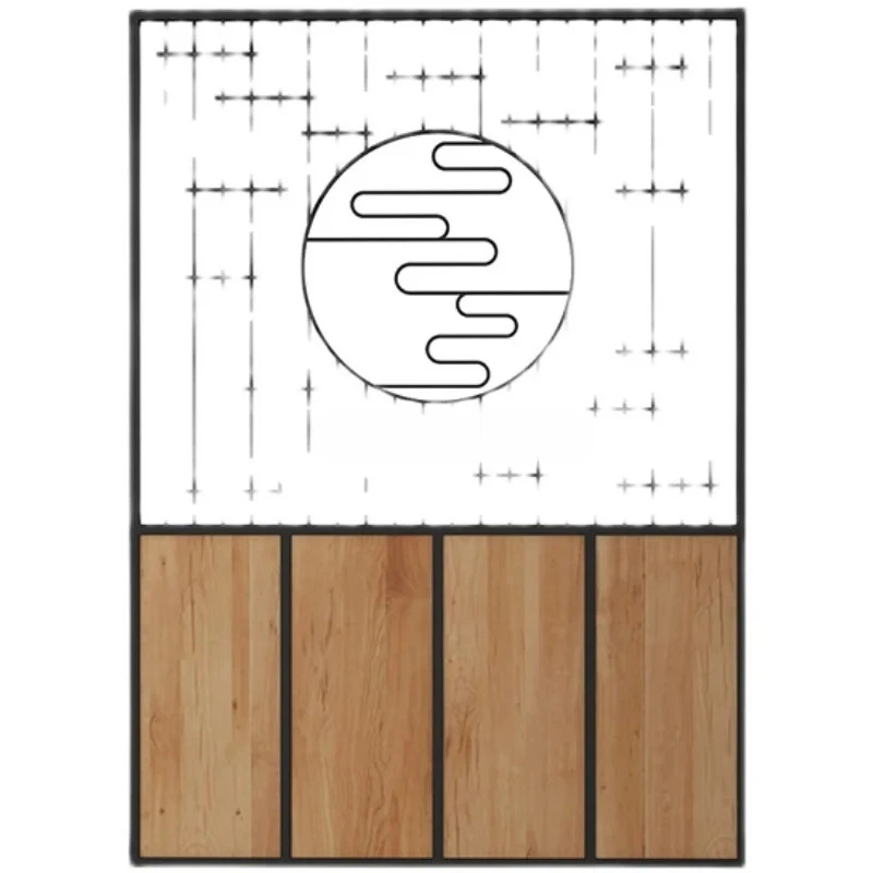 

Modern restaurant partition bar industrial style simple card seat private room screen wrought iron solid wood fence decorative