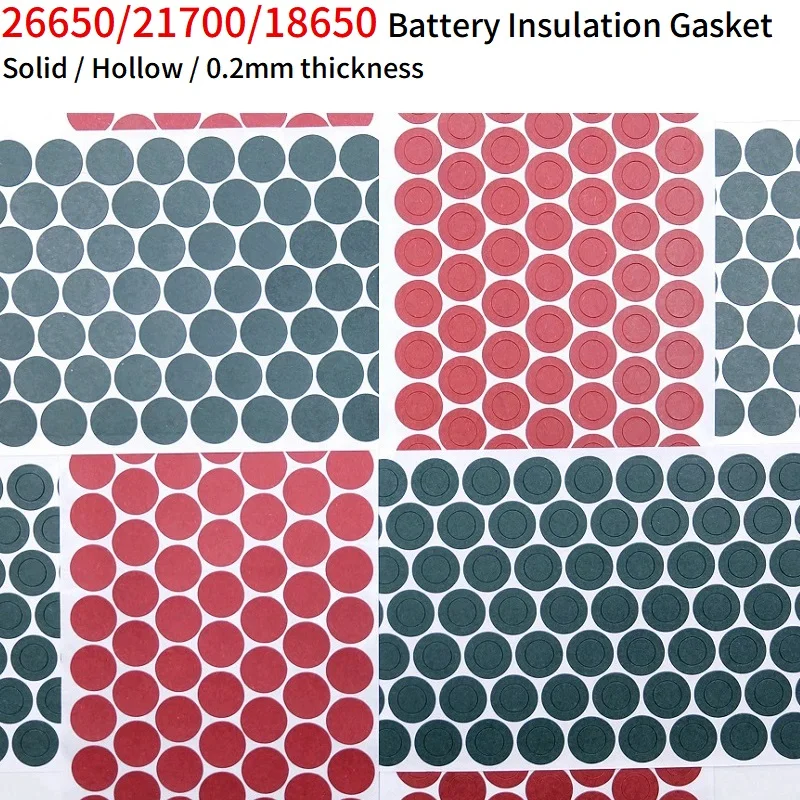 100pcs 1S 18650/21700/26650 Li-ion Battery Insulation Gasket Barley Paper Pack Cell Insulation Glue Fish Electrode Insulated Pad