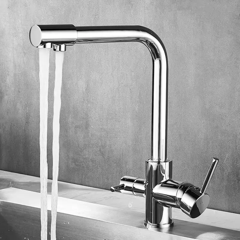 Kitchen Faucet For Direct Drinking Integrated Water & Vegetable Basin Tap For Sink Lighting Brass Modern