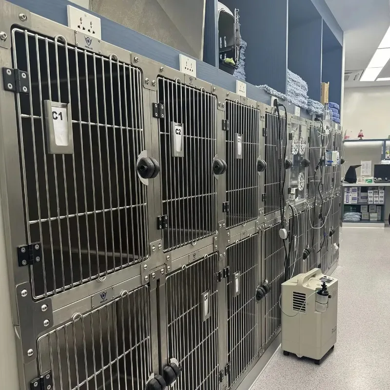 Solid Wall Breathable Pet Cage Professional Stainless Steel Pet Cage Modular Breeding Kennel