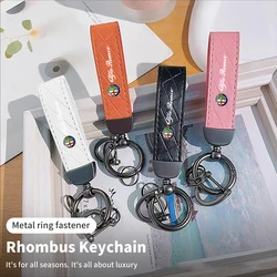 Car Key Chain Leather Keying Key Ring Men Women Gift Keychain Holder For Alfa Romeo Giulietta 159 156 166 Mito Giulia GT Stelvio