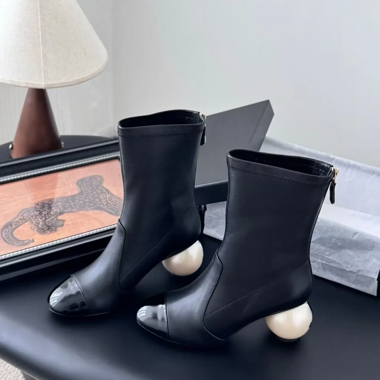 

new mid calf boots pearl heel boots Thigh high boots desinger women over the knee tall boots knee high boots pearl heels fall wi