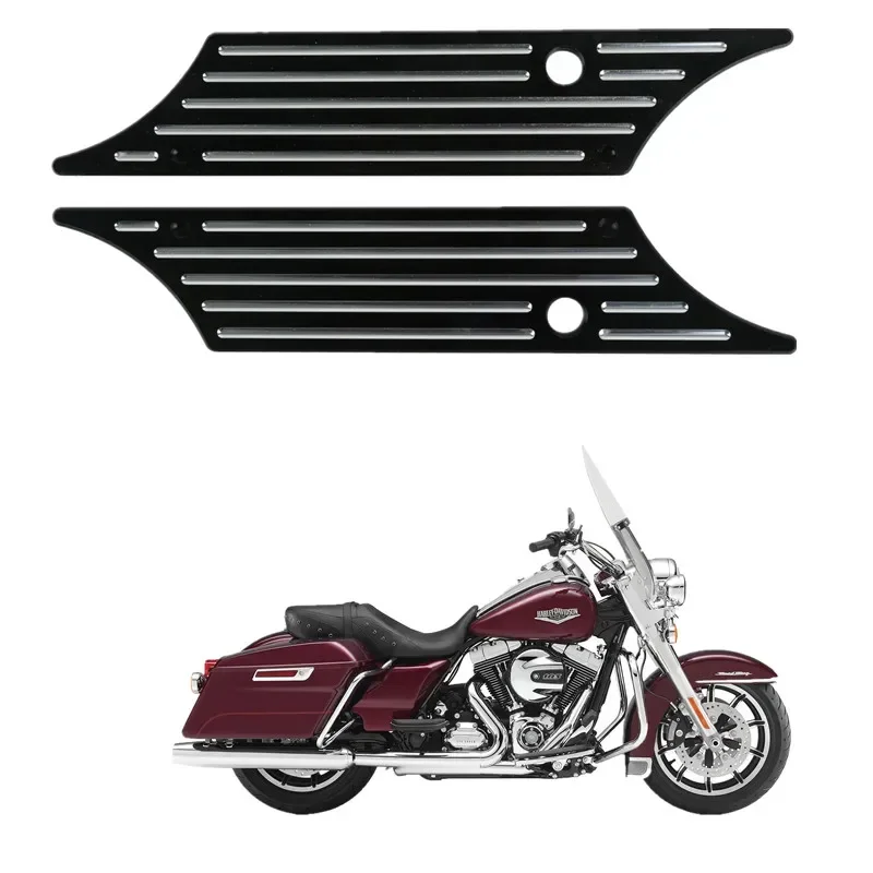 For Harley Touring Road King Street Electra Glide 1993-2013 CVO Ultra Classic Motorcycle Parts Saddlebag Latch Cover