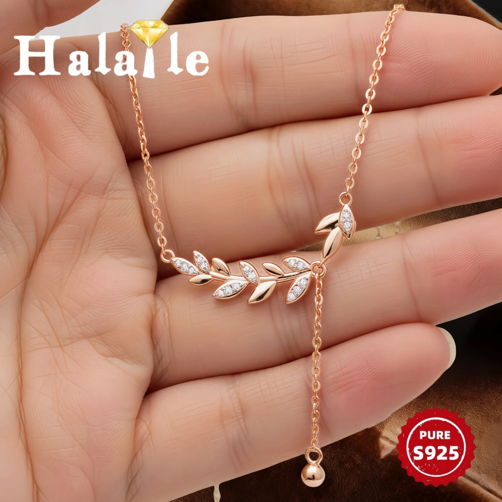 

Halaile 925 Sterling Silver Full Moissanite Pendant Necklace For Women Sparkling Fine Jewelry Engagement Wedding Elegant Gift