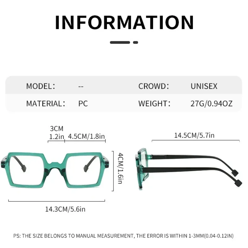 مكافحة الضوء الأزرق النساء الرجال نظارات للقراءة العصرية المتضخم إطار الكمبيوتر البصر البعيد النظارات النظارات الطبية النهائية