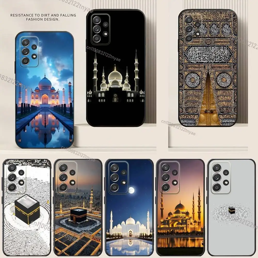 

Black soft silicone case Phone Case For Samsung S24,21,22,23,30,Ultra,20,Plus,Note,10,9,Holy Mosque Makkah