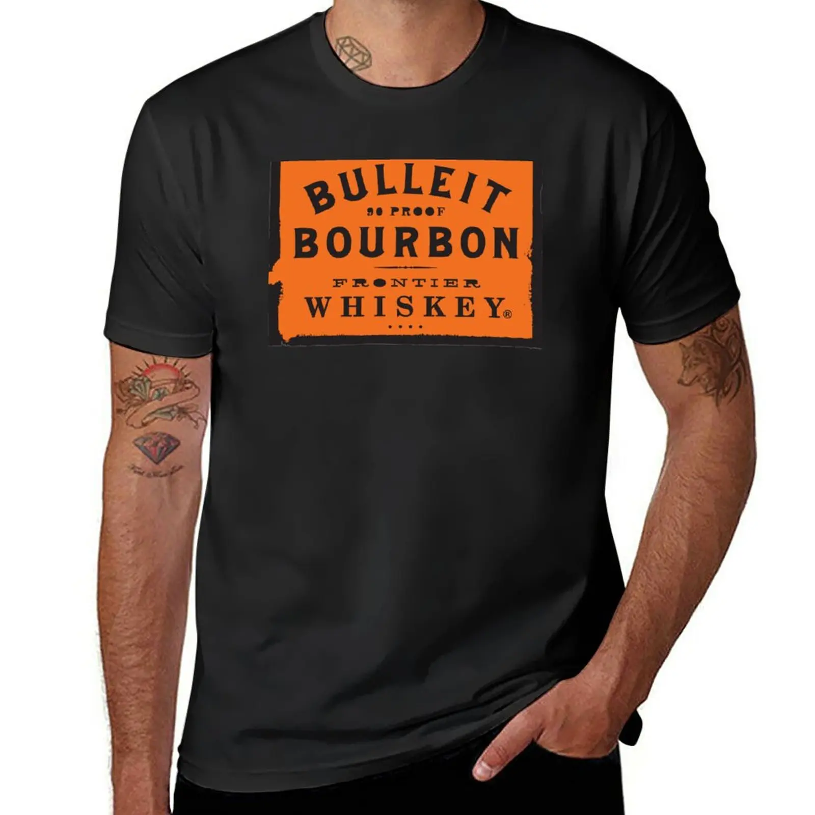 

New green and orange bulleit-bourbon, what the going T-Shirt vintage t shirt sports fan t-shirts big and tall t shirts for men