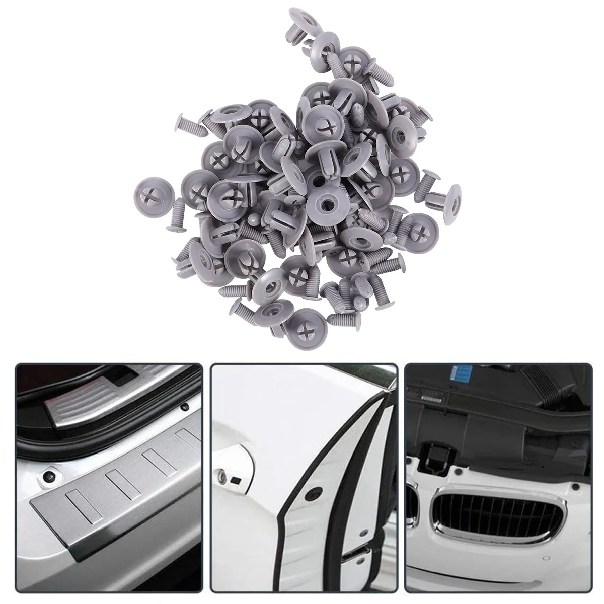 

50Pcs Plastic Fixed Expansion Rivets for Automobile Bumper Push Pin Clips Durable Rivets Auto Bumper Fixation Accessories