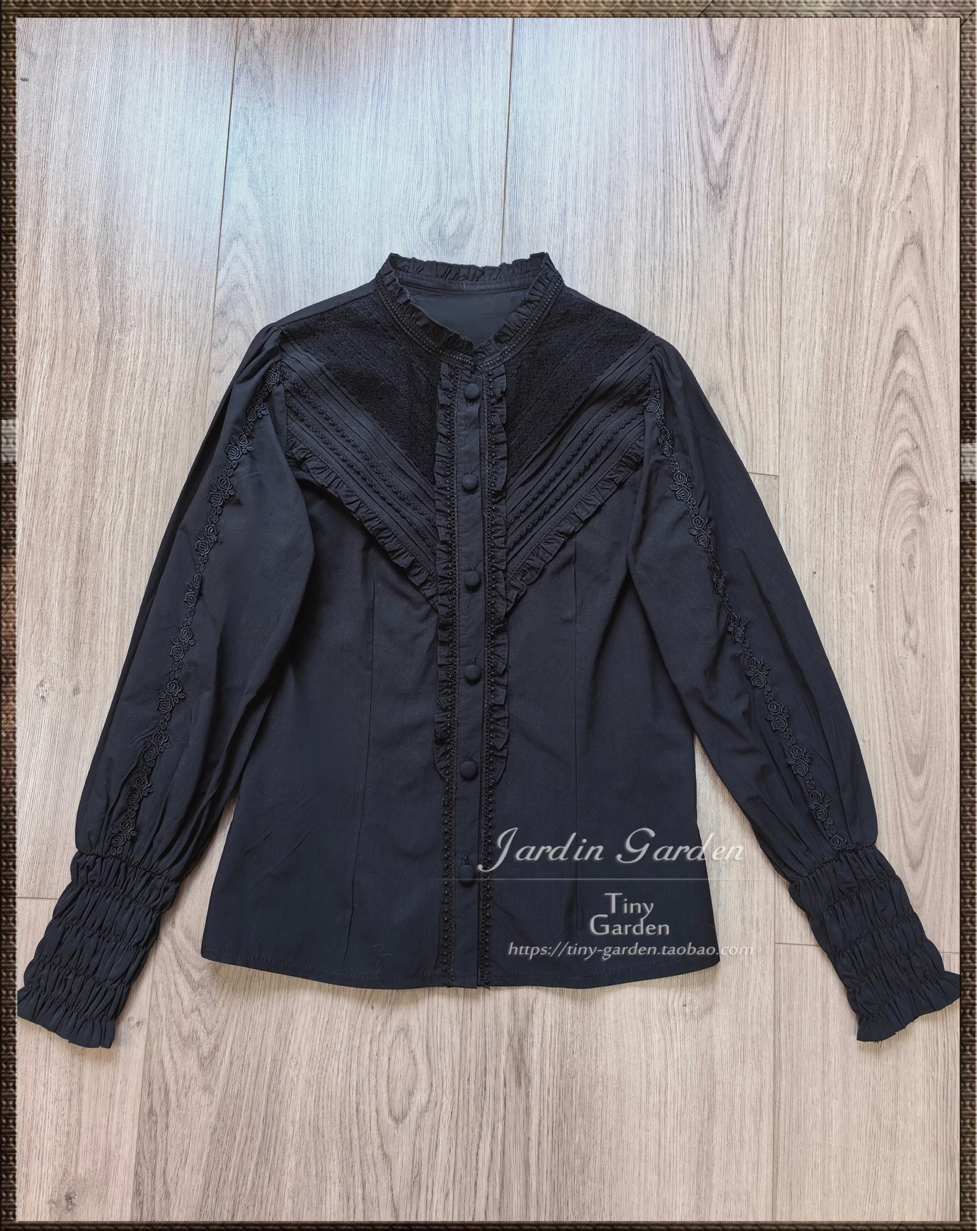 Camisa Original Lolita para chica y Mujer, camisas clásicas de manga con pierna de cordero y cuello levantado, camisas de manga larga OP, novedad de primavera 2025, Top para Mujer