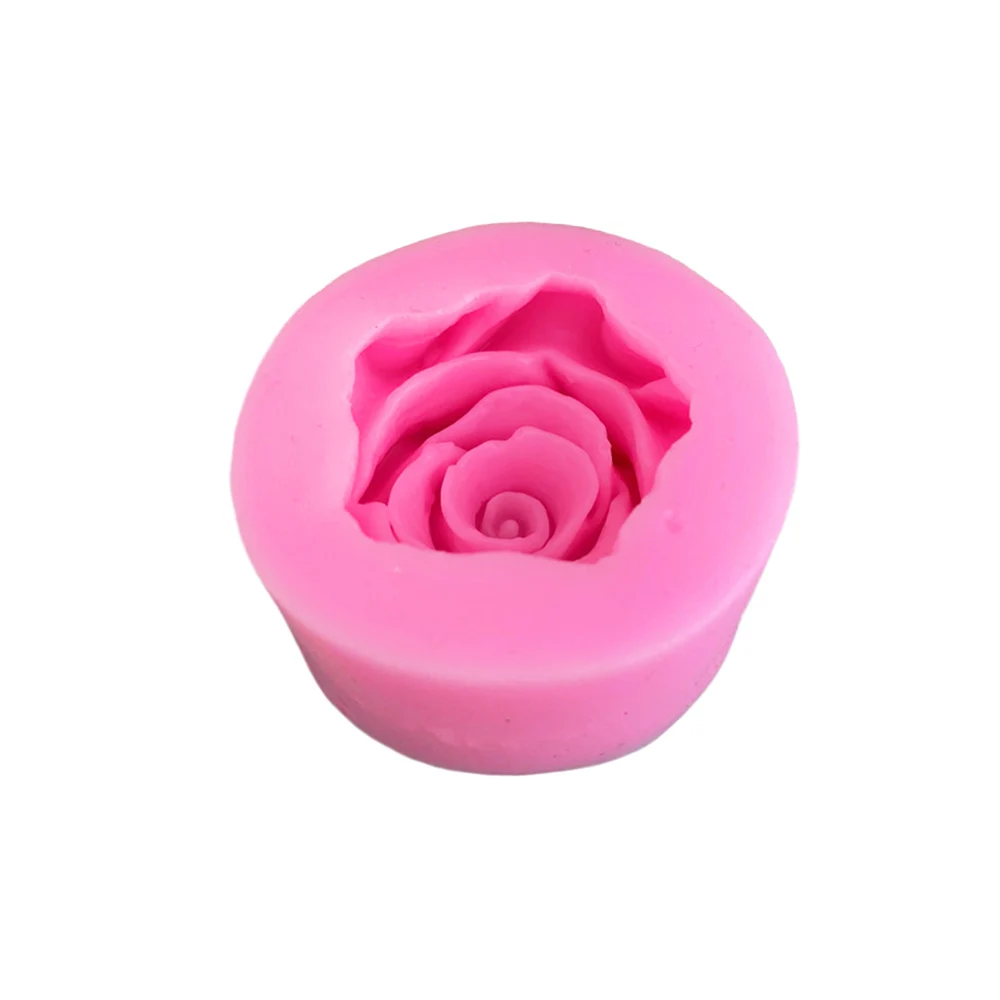 DIY 3D Rose Silicone Cake Mold Flower Fondant Mold Cupcake Candy Chocolate Decoration Baking Tool Clay Plaster Molds