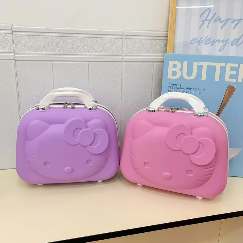 Hellokittys crianças mala moda dos desenhos animados bonito trole caso universal roda senha bloqueio grande capacidade versátil mala