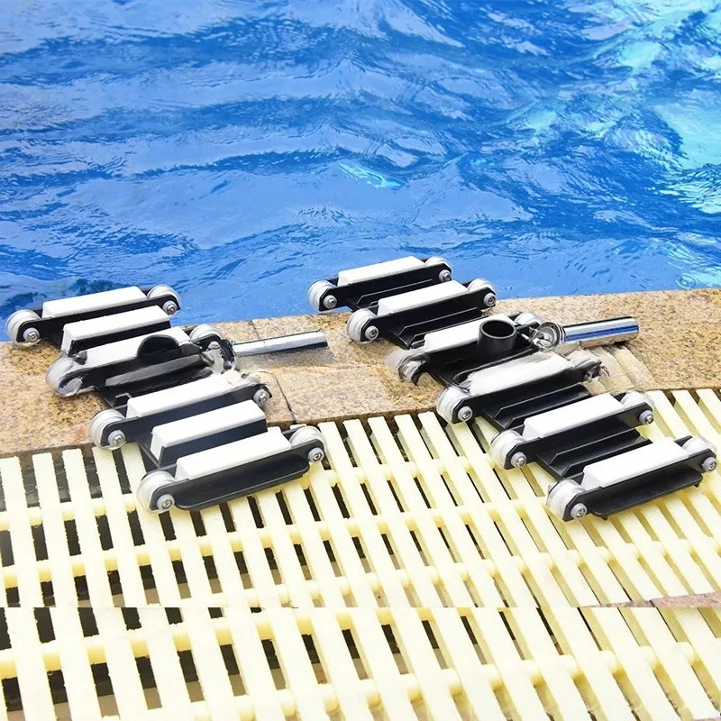 Swimming pool suction head 19/14 inch with brush landscape pool bottom weighted cleaning sewage suction tray sewage suction