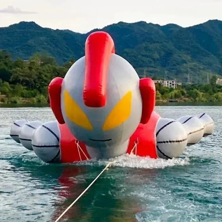 Inflatable Water Sports Games Toys Towable Rotating Water Park Games Inflatable Toys Boat For Water Entertainment