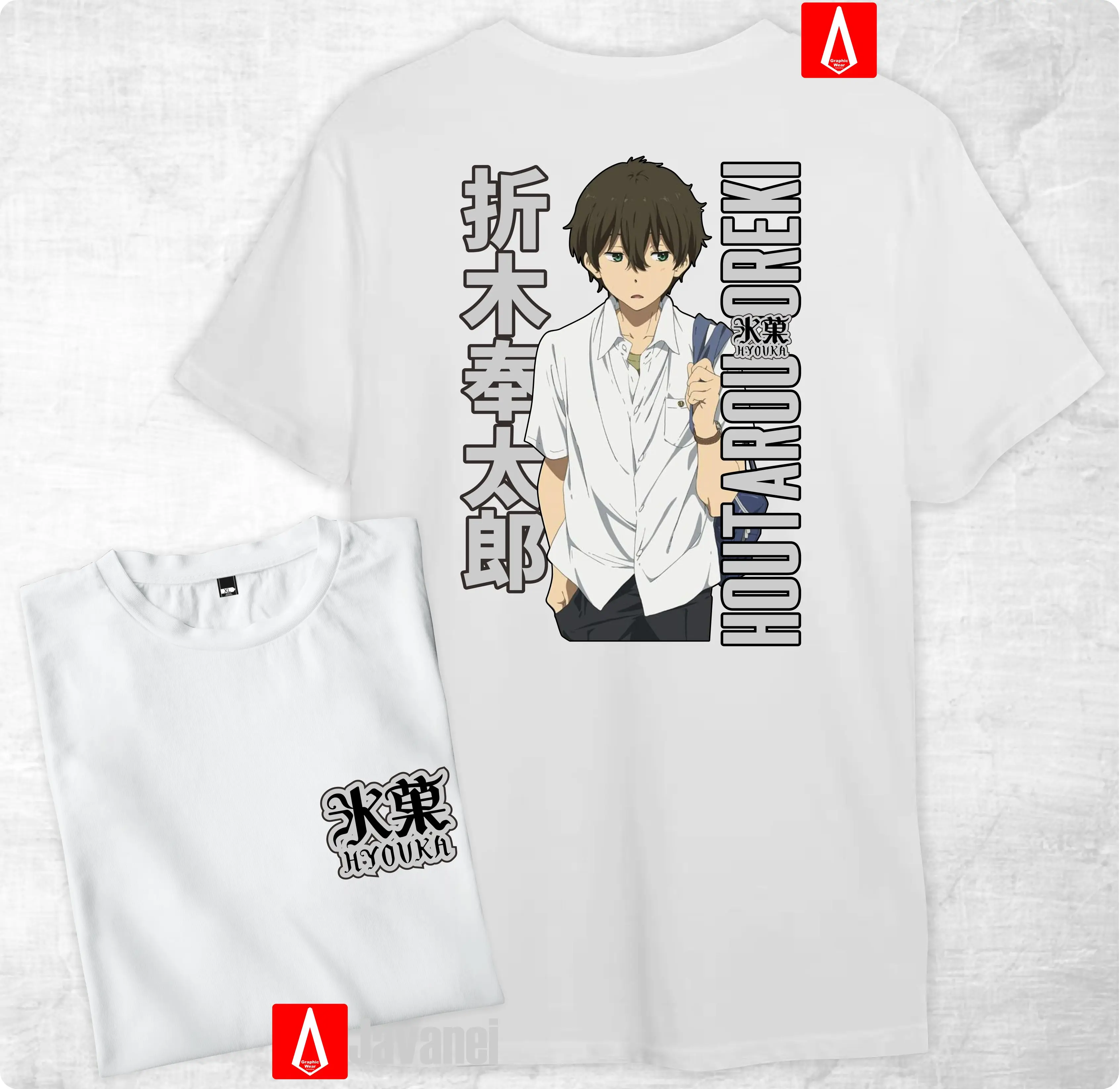 Anime Houtarou Oreki Classic Literature Club series and Hyouka manga wibu japan distro cotton combed 30s javanei