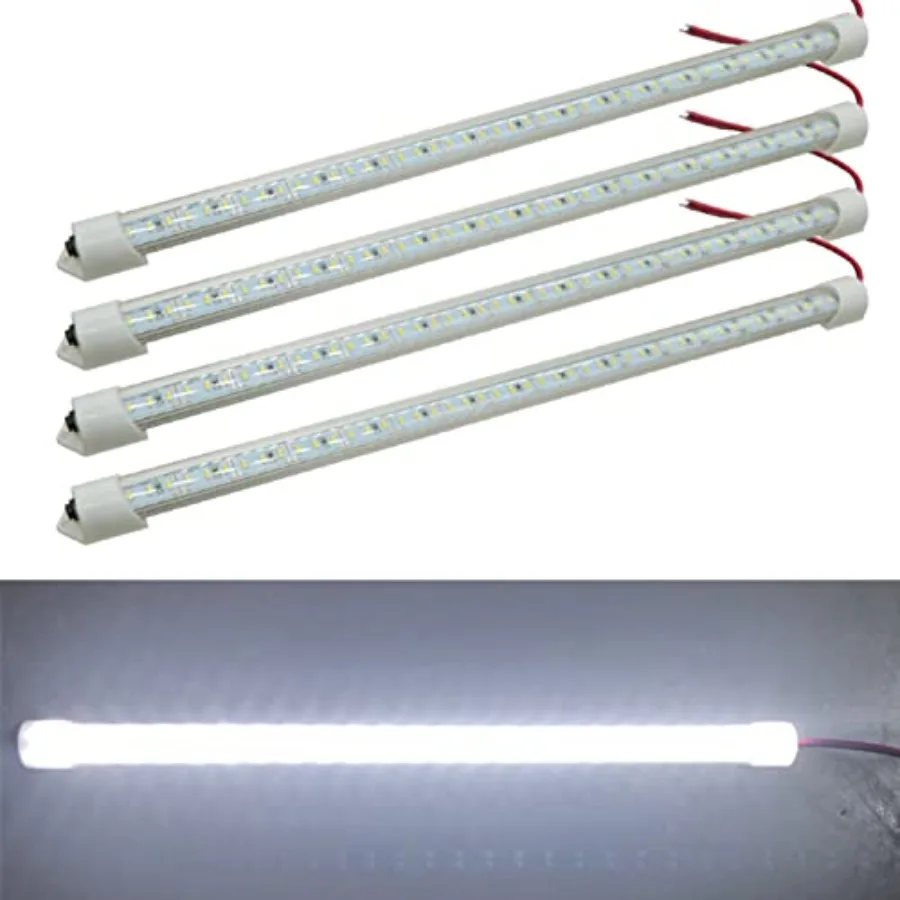 12V Van Interior LED Light Bar, 48 LEDs Interior Light with Switch for Car Van RV Cabinet Showcase Indoor Home and More 4 Pcs