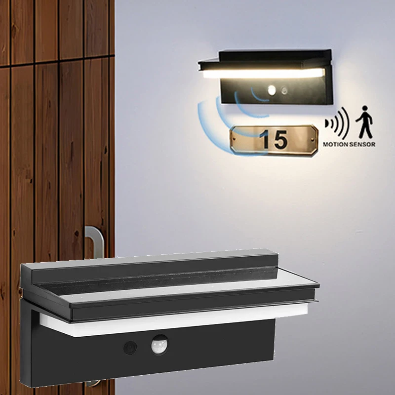 

Настенный светильник с датчиком движения на солнечной энергии, уличный IPX5, водонепроницаемый светильник для крыльца, светодиодный садовый светильник на солнечной энергии для наружного точечного освещения двора