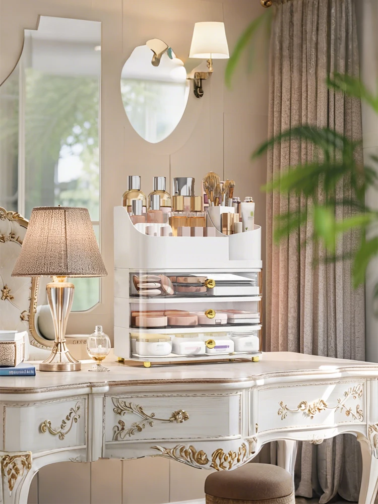 

Modern simple multi-functional fashion storage box, durable plastic desktop storage box, store office supplies, cosmetics.Gift