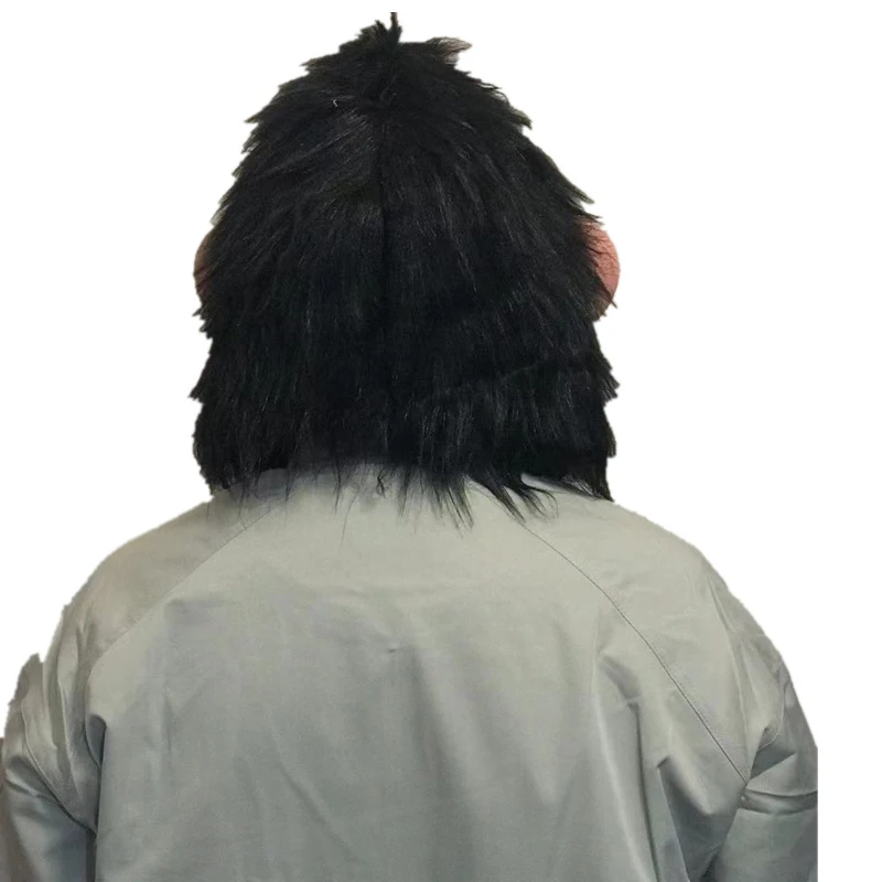 Máscara aterradora de disfraz de cabeza de gorila, mono asustador, máscara de broma, máscara de animal divertida, casco de rendimiento