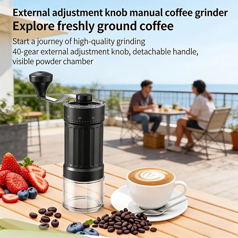 Glass Container Set - Moedor de Café Manual, Inclui Escova,