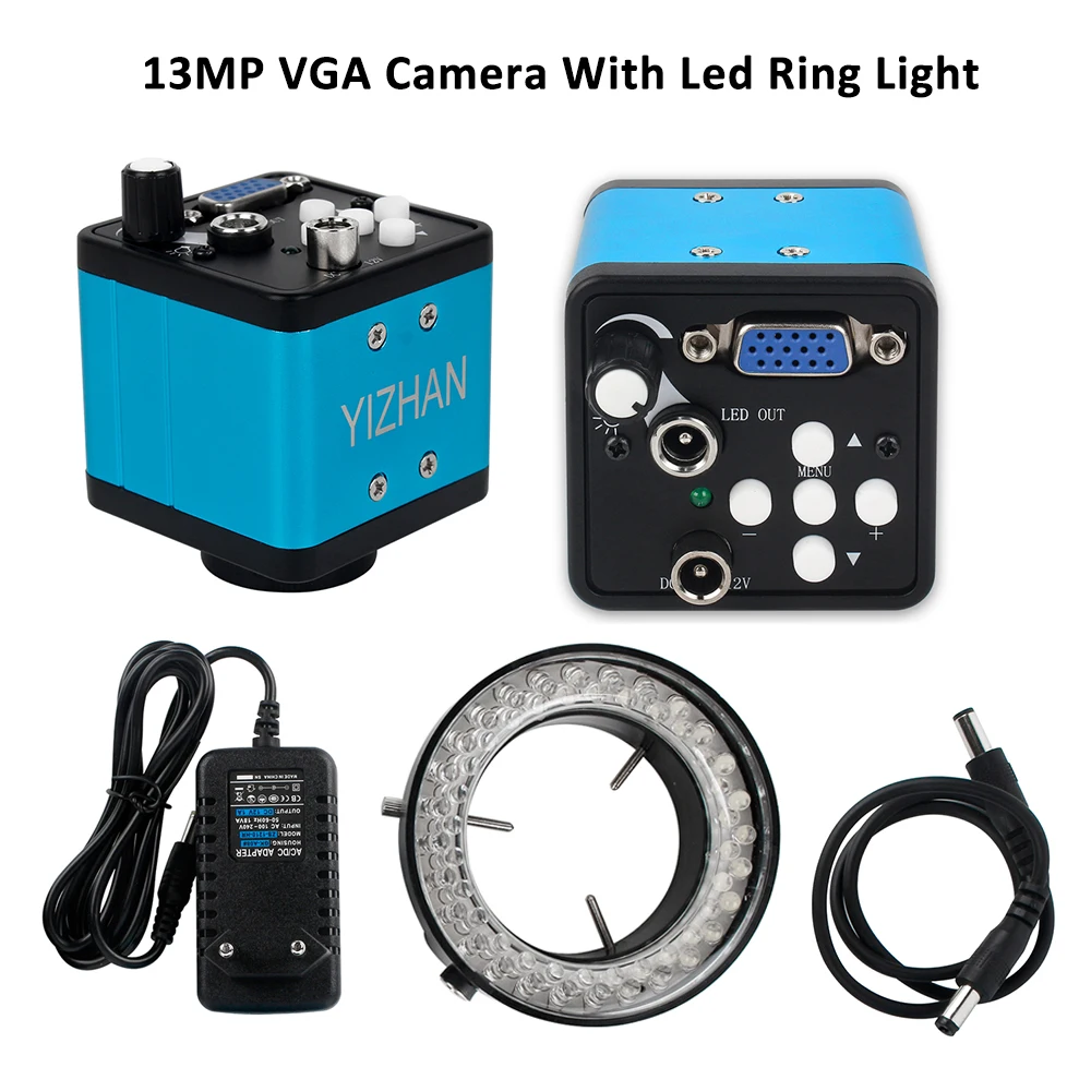 Yizhan HD Microscope Set For Electronics VGA Digital Microscope Camera Optional 1-130x Lens LED Light For Phone Pcb Soldering