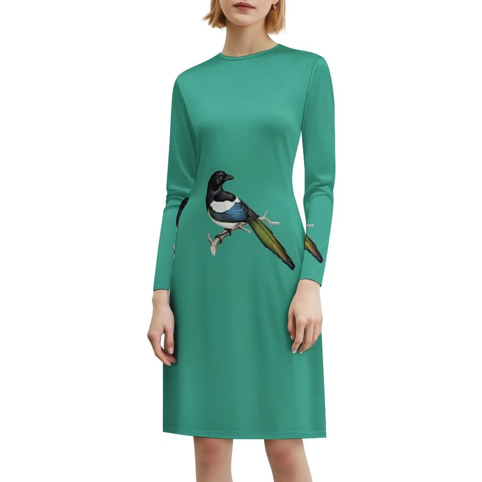 فستان Save The Magpie Bird المثير للإجازات للنساء لحفلات الشاطئ وأعياد الميلاد فستان قصير لحفظ موسم العقعق وحفلات Bird #6