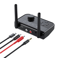 Bluetooth 5.3 Transmitter Receiver Pair 2 Devices BT 5.0 3.5mm Aux Jack RCA Wireless Audio Music Adapter for TV Car PC Headphone