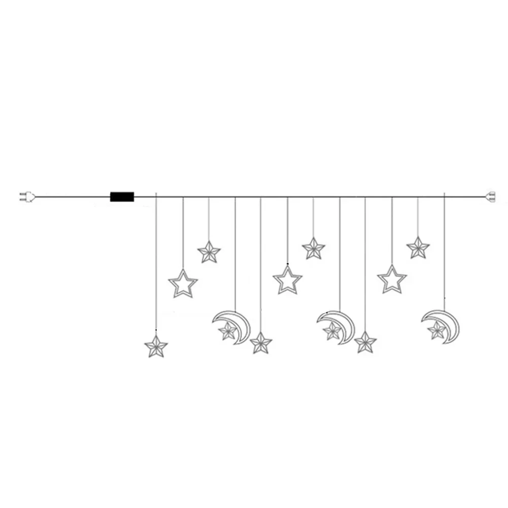 Festive Decor 3.5 Meter Eid Lights Battery Powered Lights Charming Decor Additions Creative Decoration Options