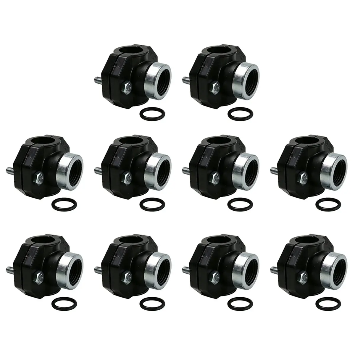 2026 New 32mm 25mm 20mm Pipe Clamp 1/2'' Female Thread Connector PP Pipe Water Splitter Repair Reducing Coupling Fitting 20x20