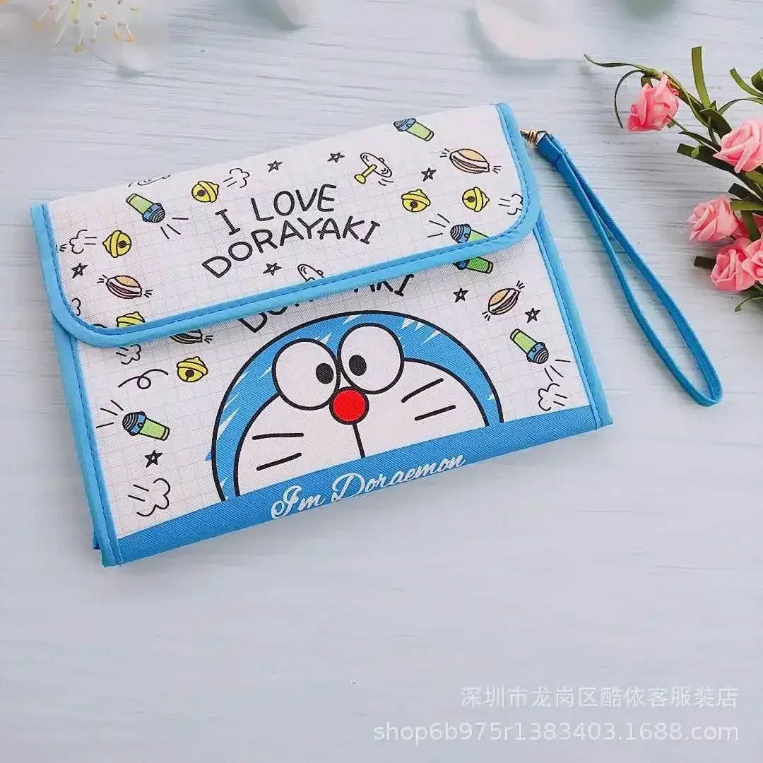 Doraemon clutch handbag coin purse boy girl card holder multi-functional hand account bag children storage bag