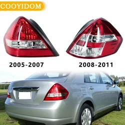 Tail Light For Nissan Tiida 2005 2006 2007 2008 2009 2010 2011 Signal Light Taillig Brake Light Cover Housing Car Accessories