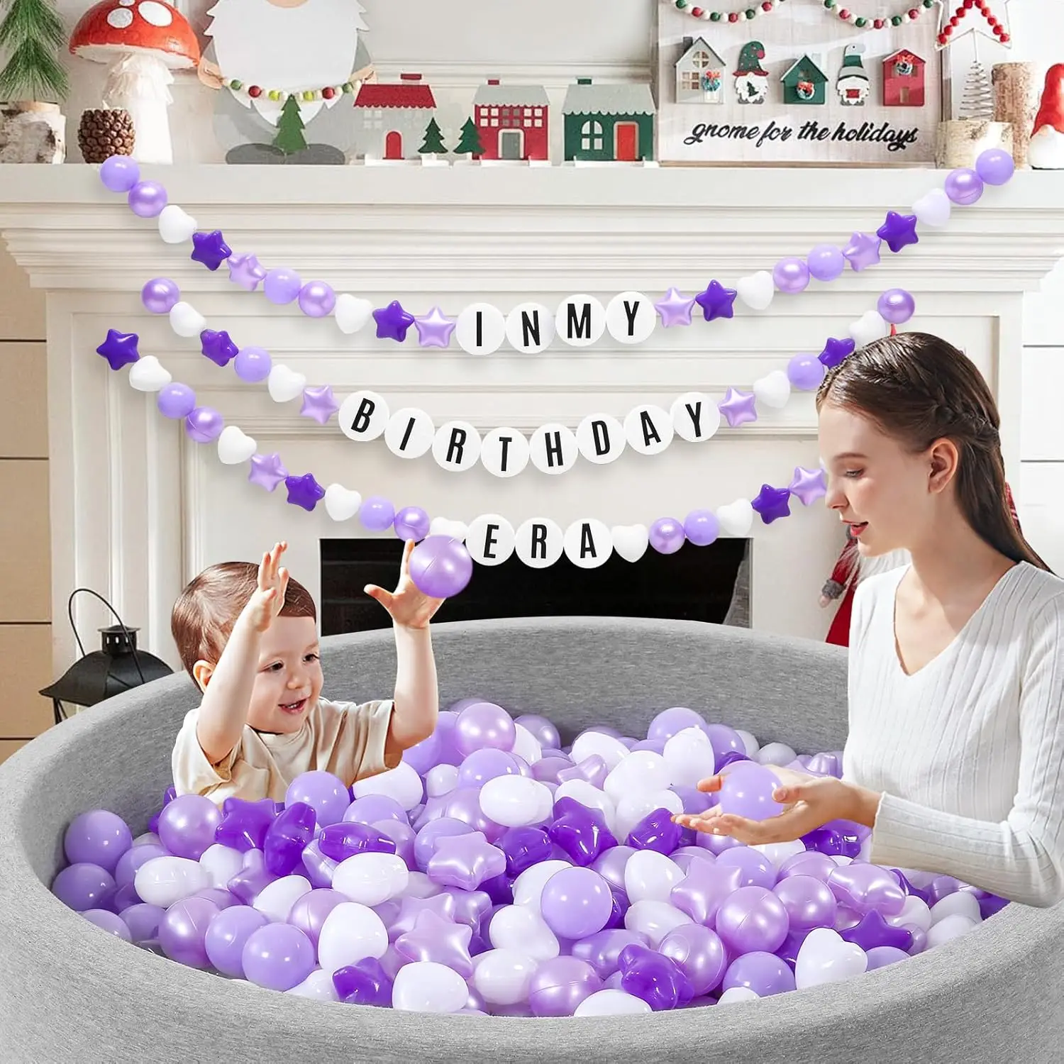 Ball Pit Balls 200 Purple Plastic Balls for Toddlers Phthalate Free BPA Free Crush Proof Balls in Reusable Play Toys for Kids