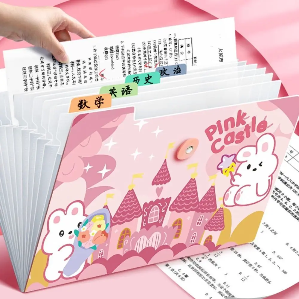 Dossier de Rangement de Papier Transparent et Étanche, Format A4, 8 Grilles