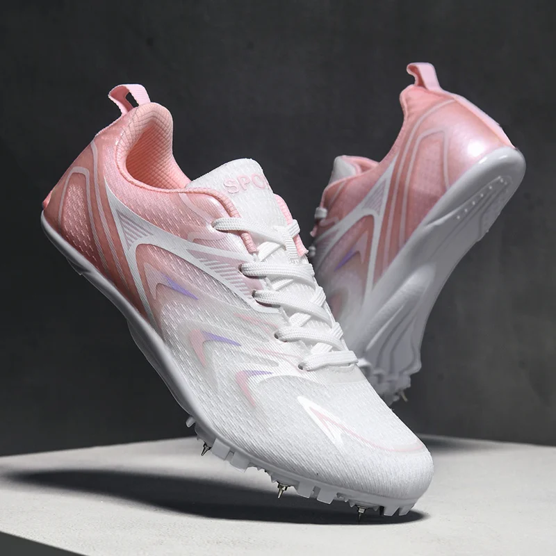 Fashion Field Nails Sneakers Women Lightweigh Comfortable Woman Running Spikes Shoes Breathable Non-slip Student Track Shoes