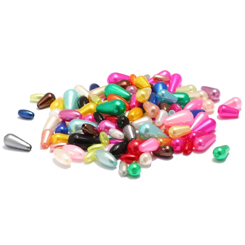 50-200pcs Colorful Acrylic Imitation Pearls Beads Rice Water Drop Pearl For Jewelry Making DIY Bracelet Necklace Accessories