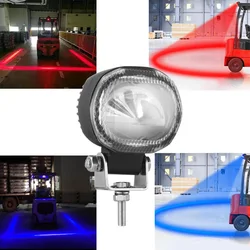 12V-80V Mini Forklift LED Straight line /Curved Warning Light Red Blue Light Safety Working Truck Front Back signal 1pc 