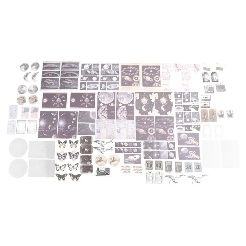 

A29F-100 шт. винтажная наклейка для скрапбукинга для мусорного журнала, художественное эстетическое украшение, сделай сам, коллаж, альбом, фоторамки