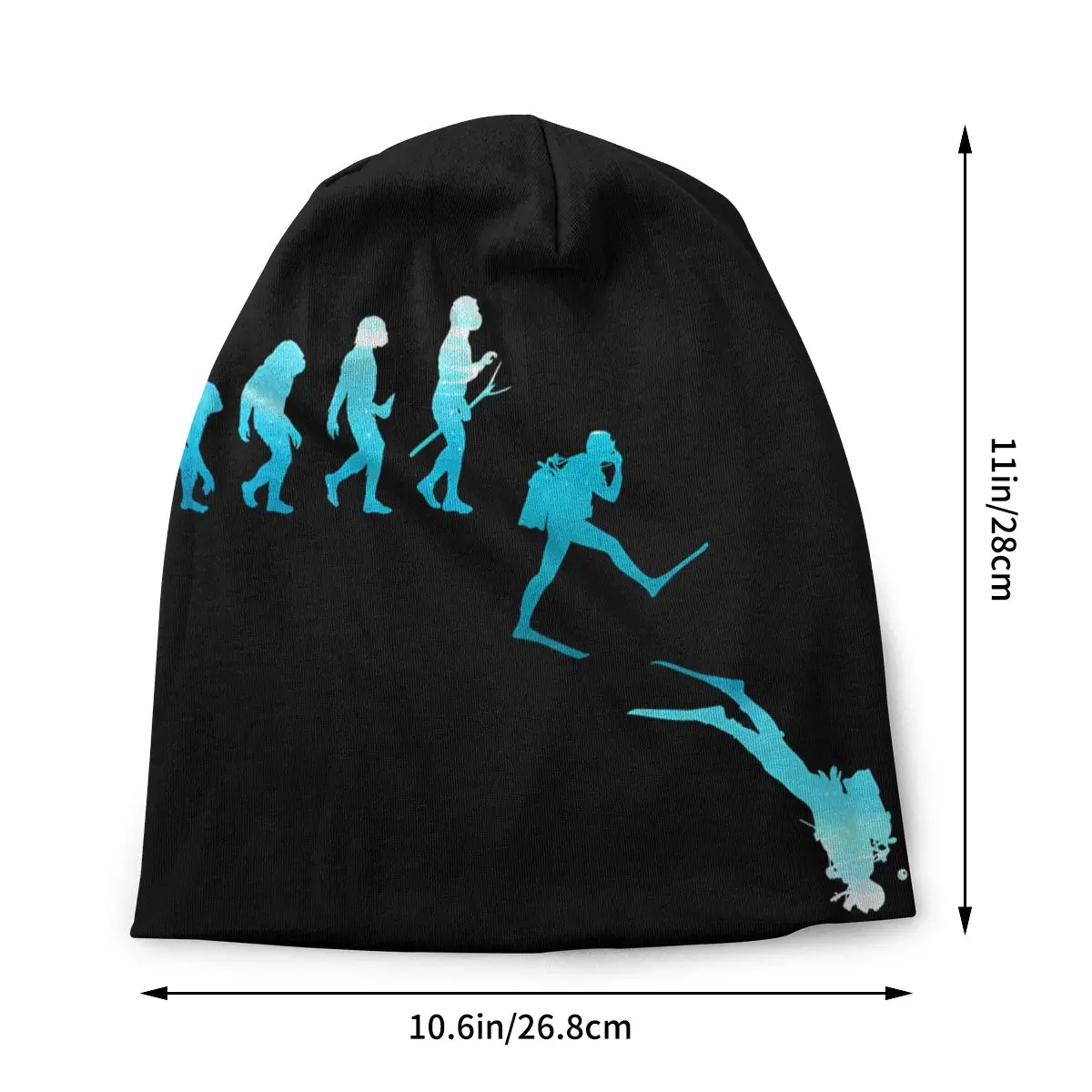 Evolution Skullies Beanies Fashion Hats Scuba Diving Thin Bonnet Special Caps Men Women\'s Earmuffs