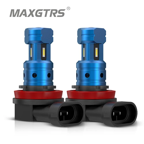 Imagen 1 del producto 2 bombillas LED antiniebla H11 H8 H9 H16 JP 9005 9006 LED CSP 6000k blanco/3000k amarillo dorado 12V DRL lámpara de circulación diurna para coche