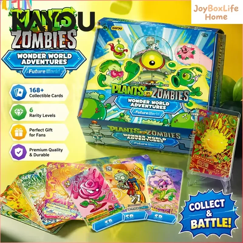 Kayou Plants Vs Zombies Collectible Trading Cards 150 Pcs Wonder World Adventures Series 1 Game Collection Card Set