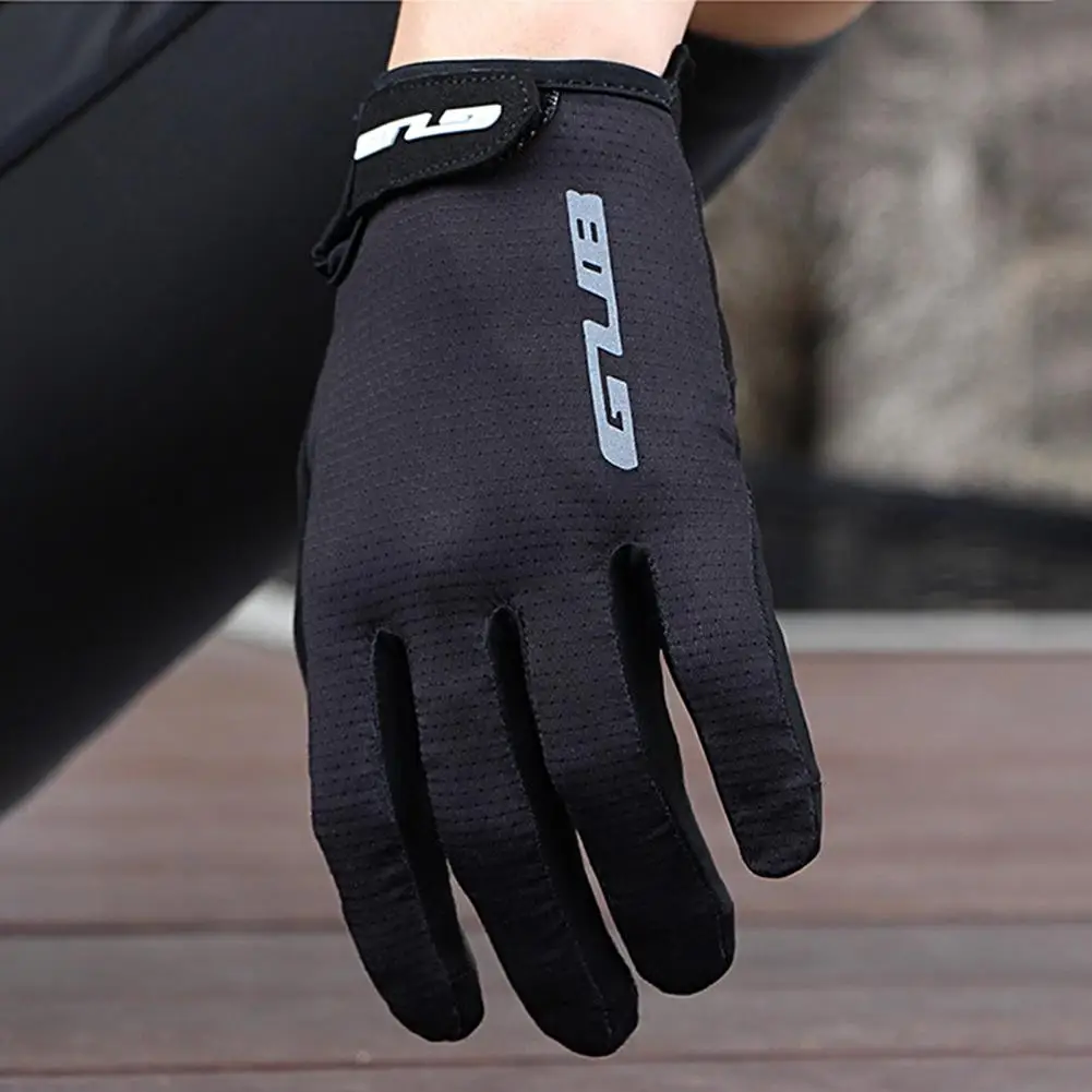 Gloves 1 Pair Practical Good Elasticity Non-slip  Long Full Fingers Unisex Bicycle Gloves for Outdoor