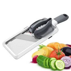 Multi affettatrice portatile mandolina con lama regolabile in acciaio inox cucina Veggie Chopper grattugia per formaggio