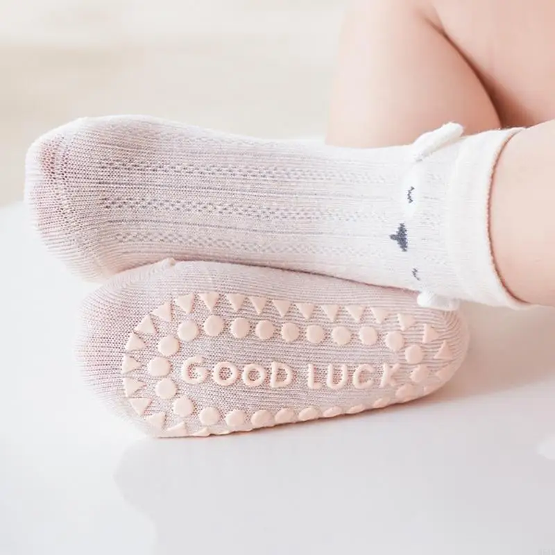 95AE حزمة من 3 أزواج من جوارب الأطفال خفيفة الوزن بدون عظم جوارب ناعمة ومسامية للرضع للارتداء اليومي والحفلات