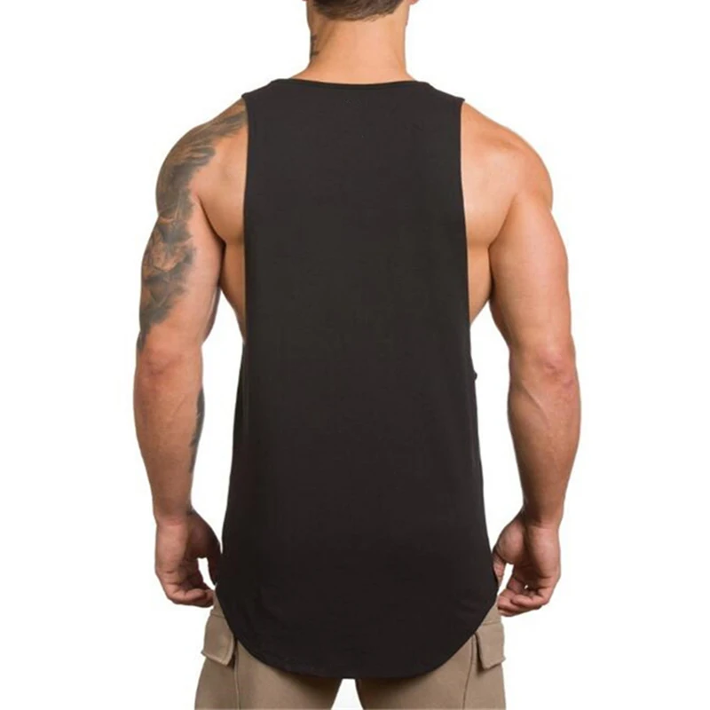 Summer Cotton Breathable Absorb Sweat Sleeveless T-Shirts Mens Casual Sport Tank Tops Gym Fitness Muscle Bodybuilding Singlets