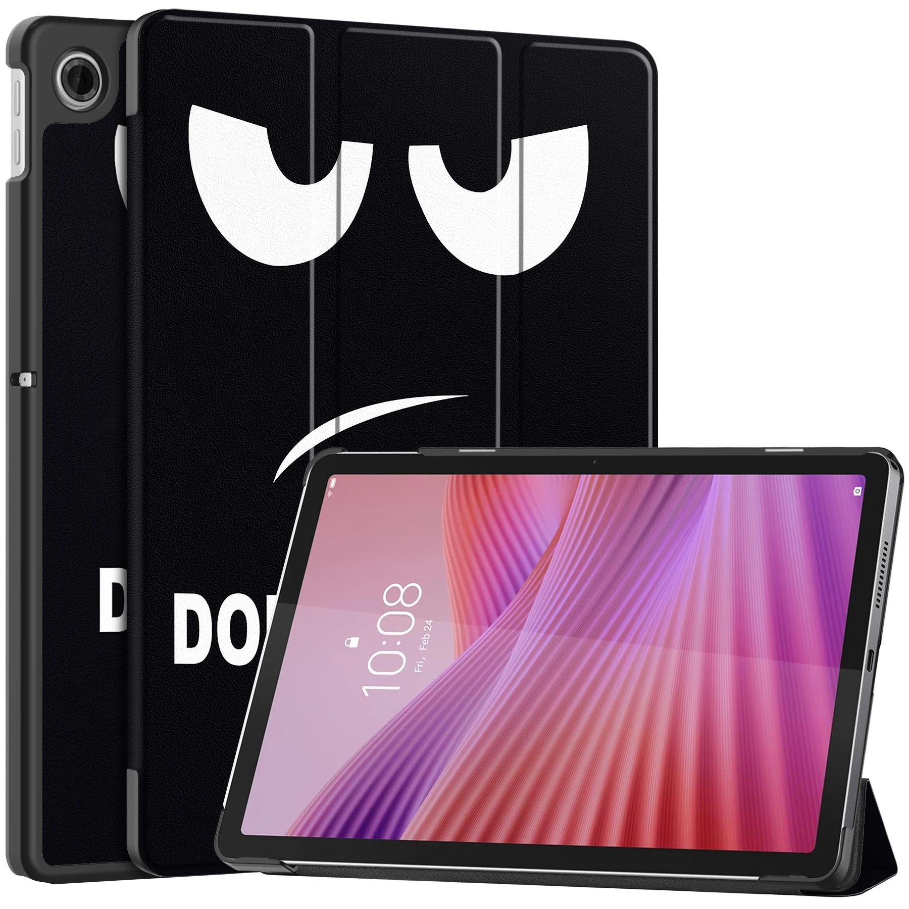 Luxury Painted Smart Case For Lenovo Tab 10.1 inch 2025 K10C TB311XU TB311FU Tri-fold Stand Cover PU Leather With Auto Sleep