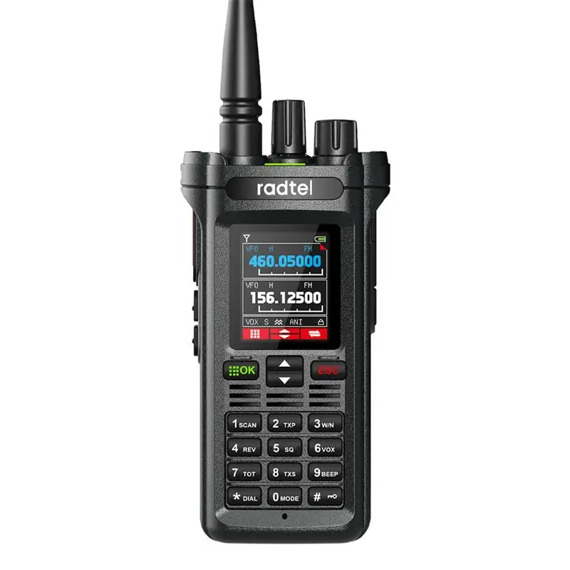 Top RT-751 10w Air Band Walkie Talkie Dual Band Amateur Ham Radio 199CH HT USB-C Battery NOAA FM AM Two way radio