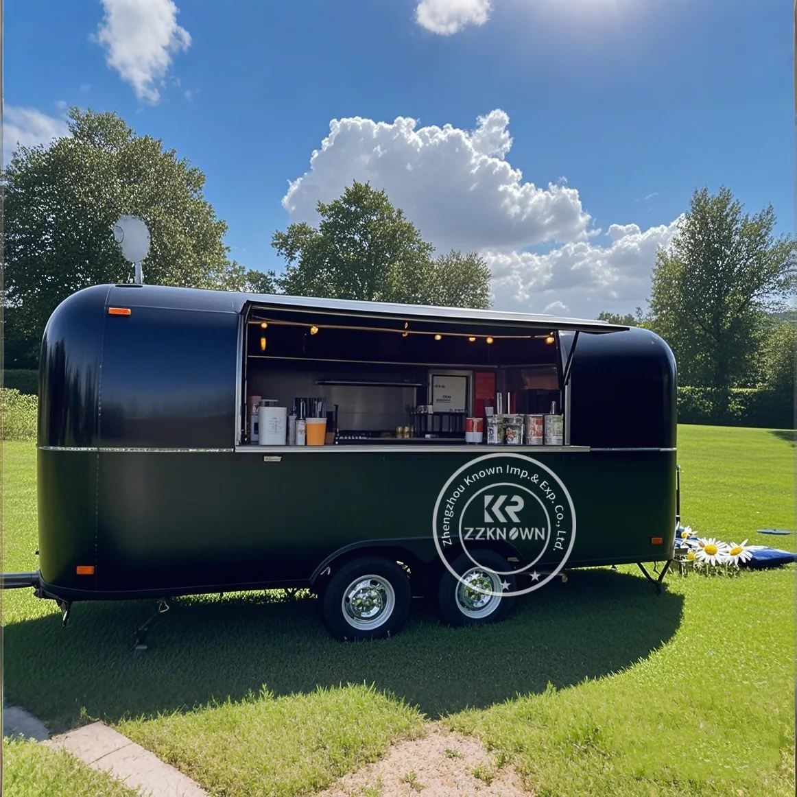   Food Truck Portable Fried Chicken Station Frying Setup Service Concession Food Trailer Fully Kitchen