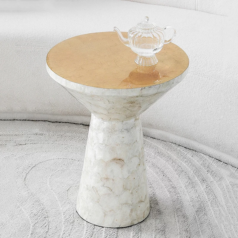k*-Nordic Furniture,Creative Shell Tea Table, Living Room Decoration Side Table,Home Storage Desk,Art Nightstand