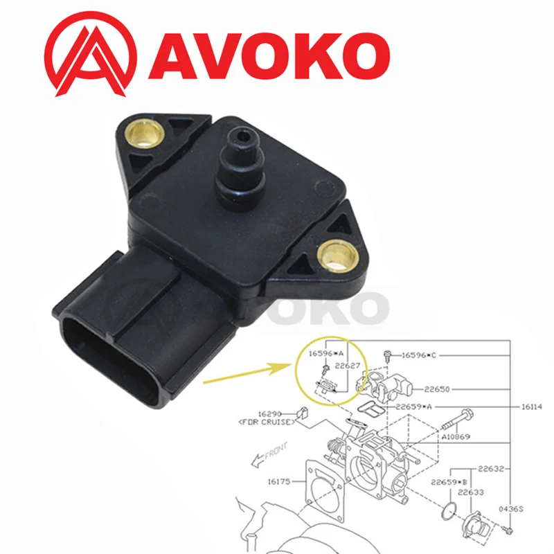 

Впускной воздушный коллектор Absoulute датчик давления Map для Subaru Impreza Legacy Outback 2.2L 3.0L 22627AA130 079800-4830